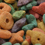 photo of Daily Select medium size bird food, multi-colored extruded morsel