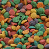 photo of small size breeder select bird food, multi-colored extruded morsel